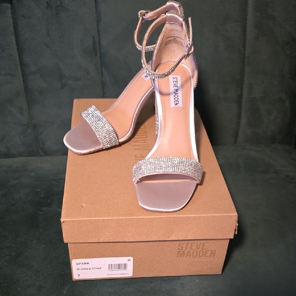 Steve Madden Rhinestone Silver Heels